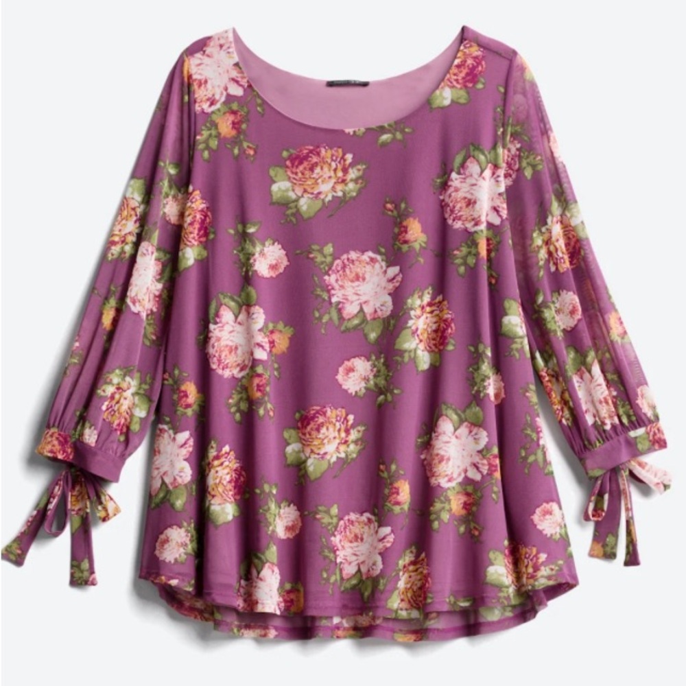 Papermoon Tie Sleeve Blouse Size 3XL